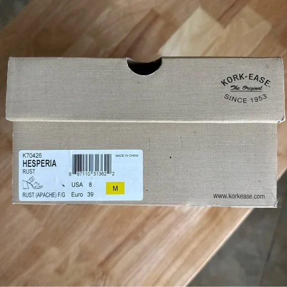 Kork Ease Women’s Hesperia Block Heel Slide Rust Apache Size 8M NIB - Picture 11 of 12